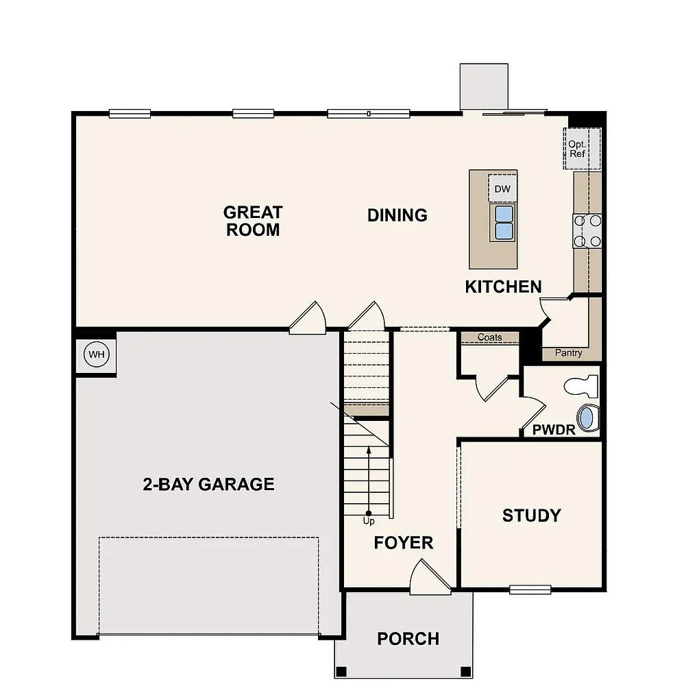 4-Bedroom The Mitchelle Home with Loft and Two-Story Foyer (2,149 Sq. Ft. Flooring