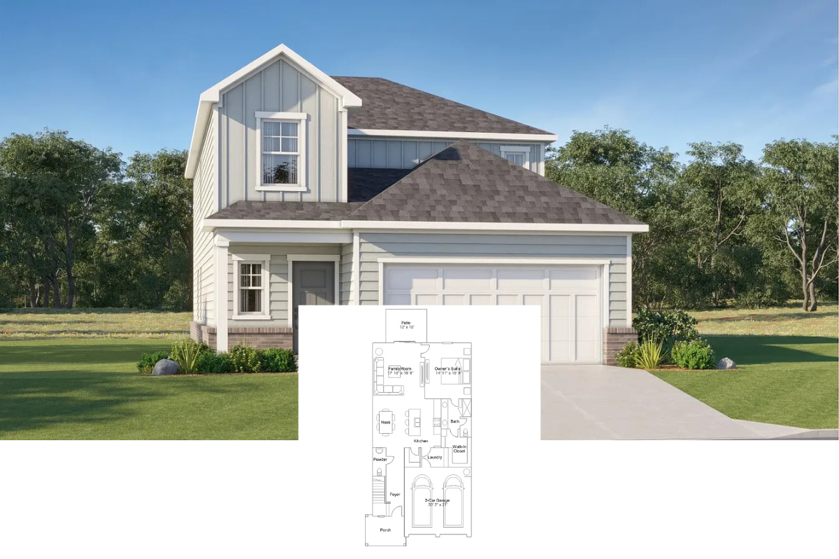 Modern 5-Bedroom Home with Open-Concept Living and Covered Patio (2,338 Sq. Ft. Floor Plan)