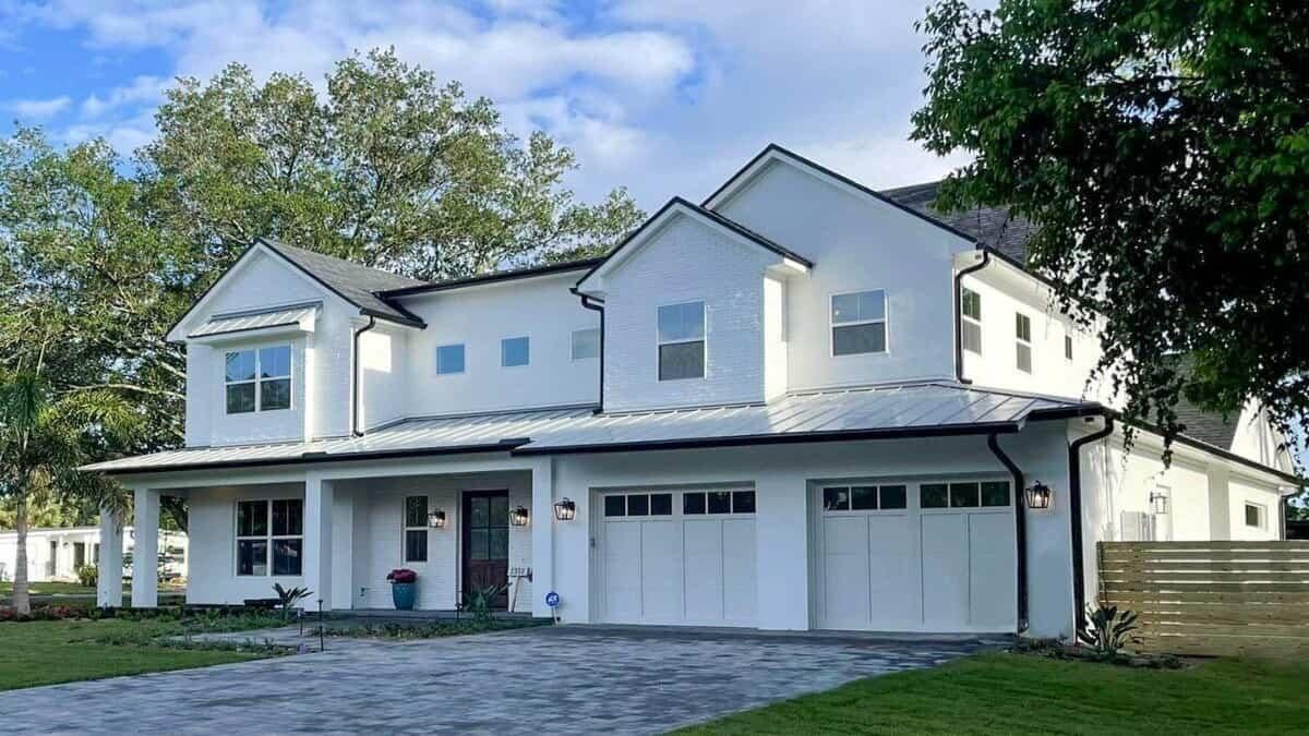 Charming Two-Story Home with a Classic White Facade
