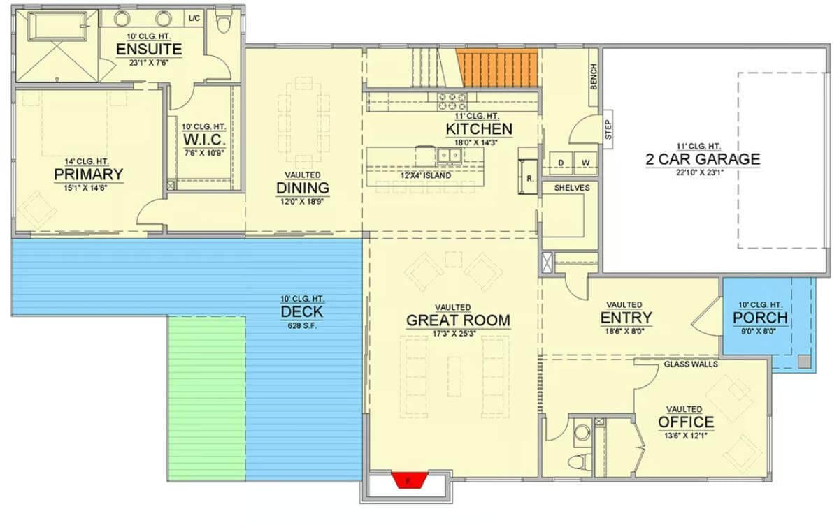 Explore This Spacious Floor Plan with a Vaulted Great Room