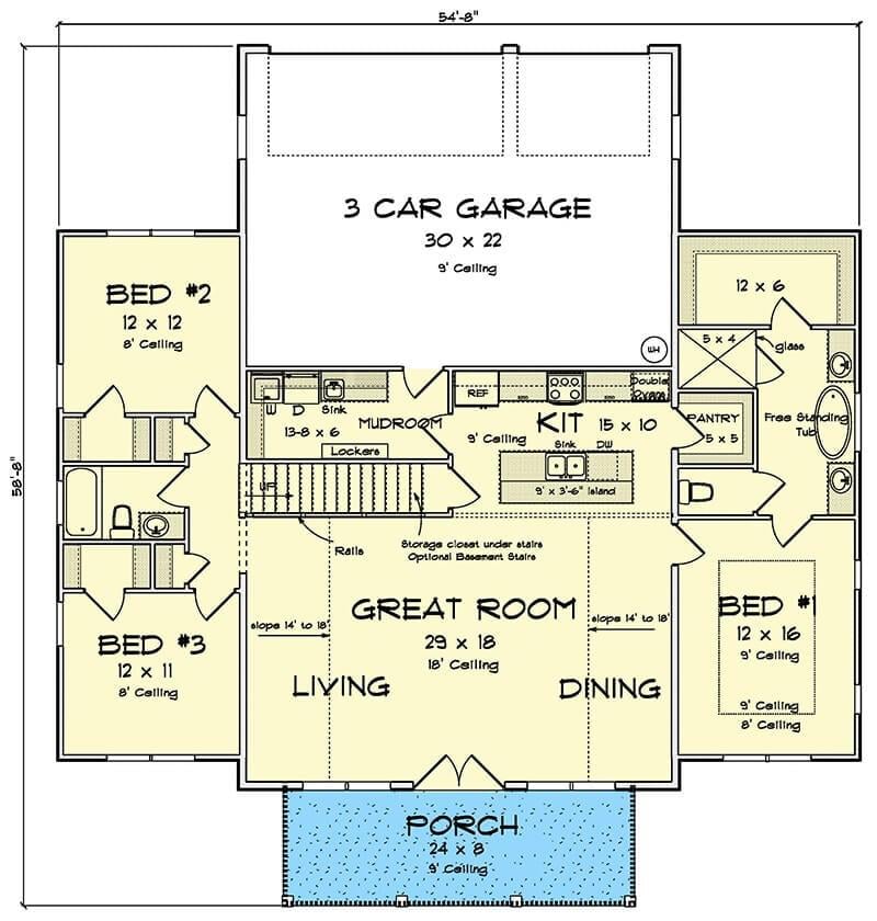 Explore the Spacious 3-Car Garage in This Thoughtful Floor Plan