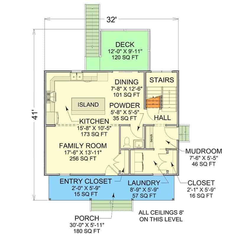 Explore the Spacious Kitchen with Central Island