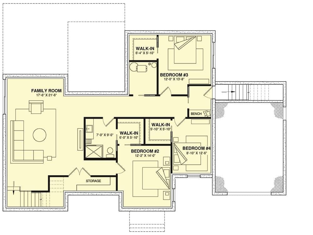 Explore the Spacious Family Room in This Thoughtful Layout
