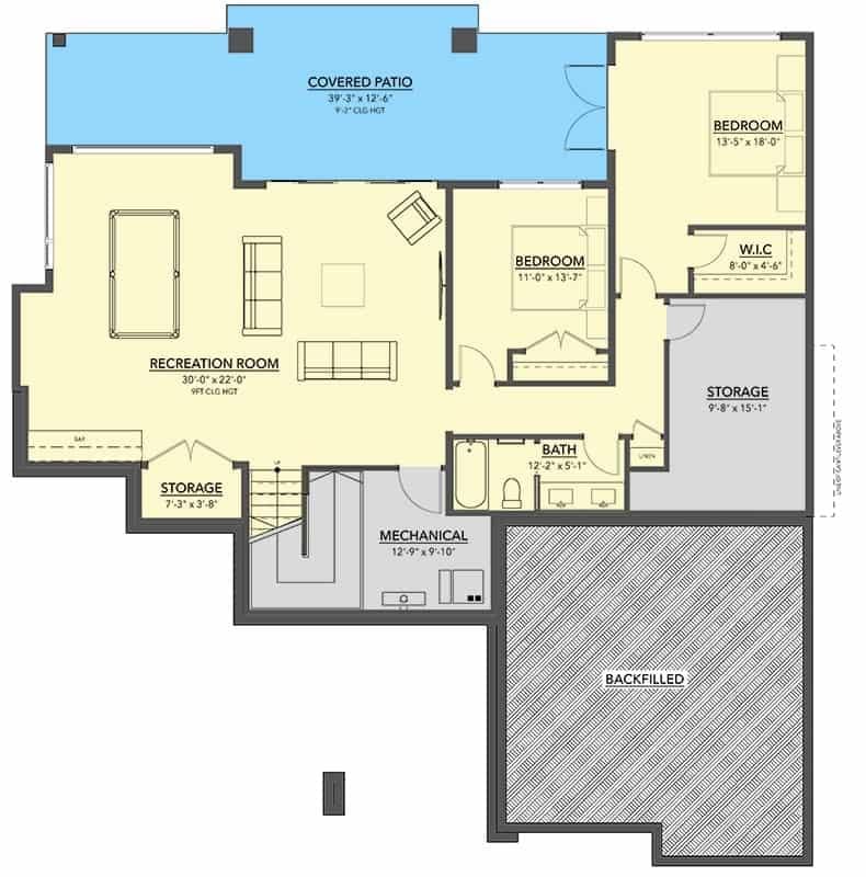 Discover the Spacious Recreation Room with Adjoining Covered Patio
