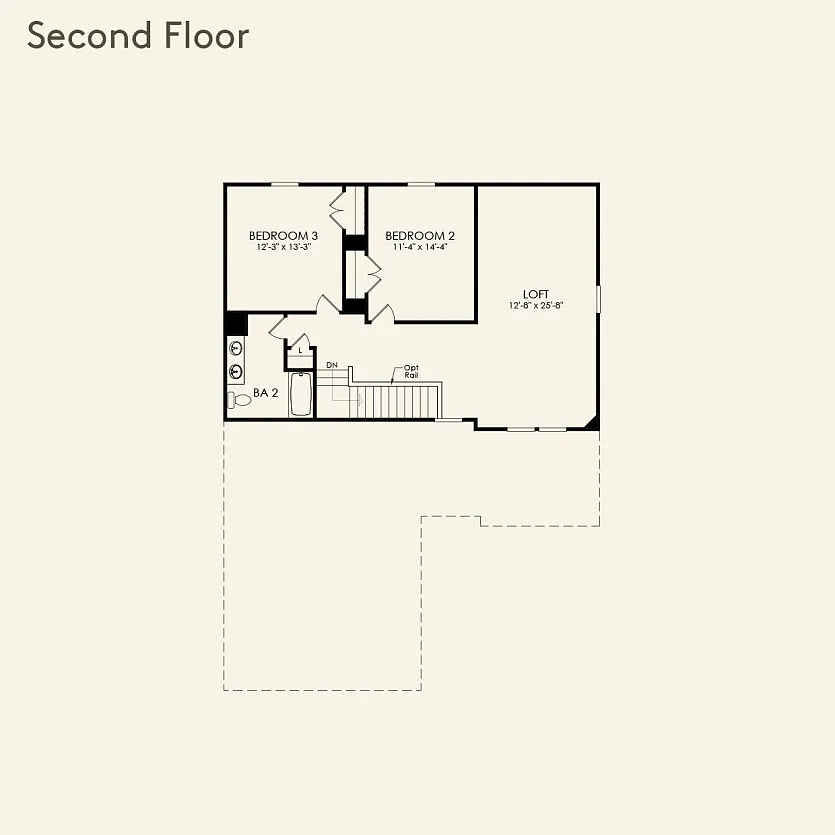 Traditional-Style 3-Bedroom Home with Loft and Flex Room (2,474 Sq. Ft. Floor Plan)