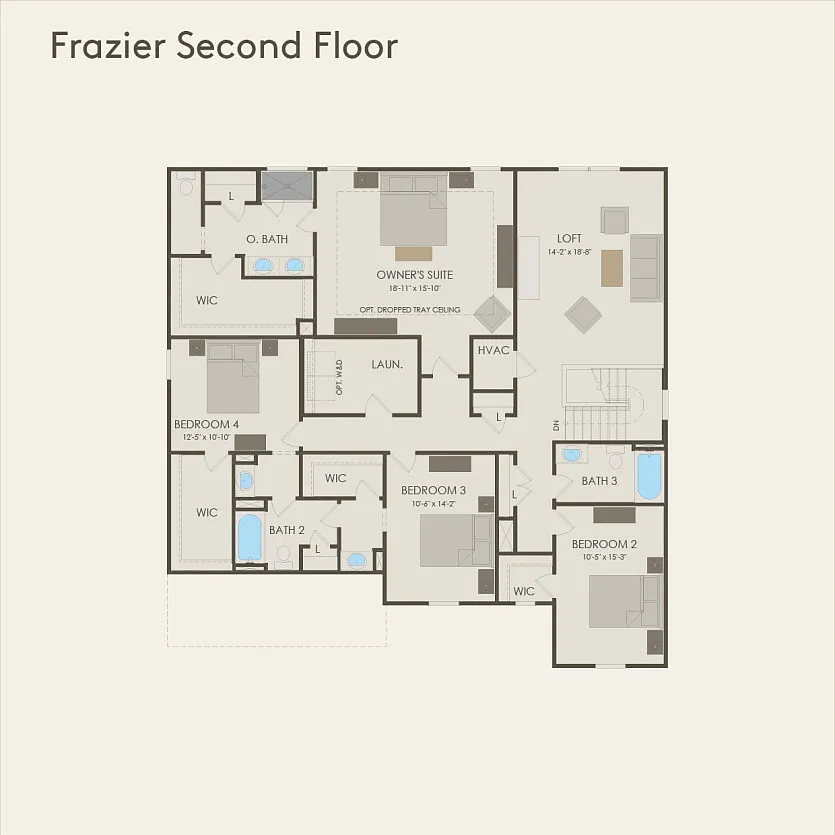 4-Bedroom Traditional-Style Home with Loft and 2-Car Garage (3,657 Sq. Ft. Floor Plan)