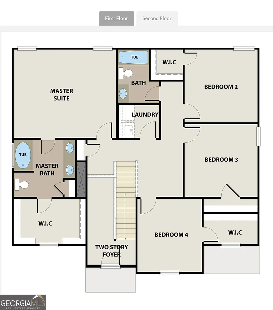 4-Bedroom Craftsman Home with Two-Story Foyer and Covered Back Patio (2,008 Sq. Ft. Floor Plan)
