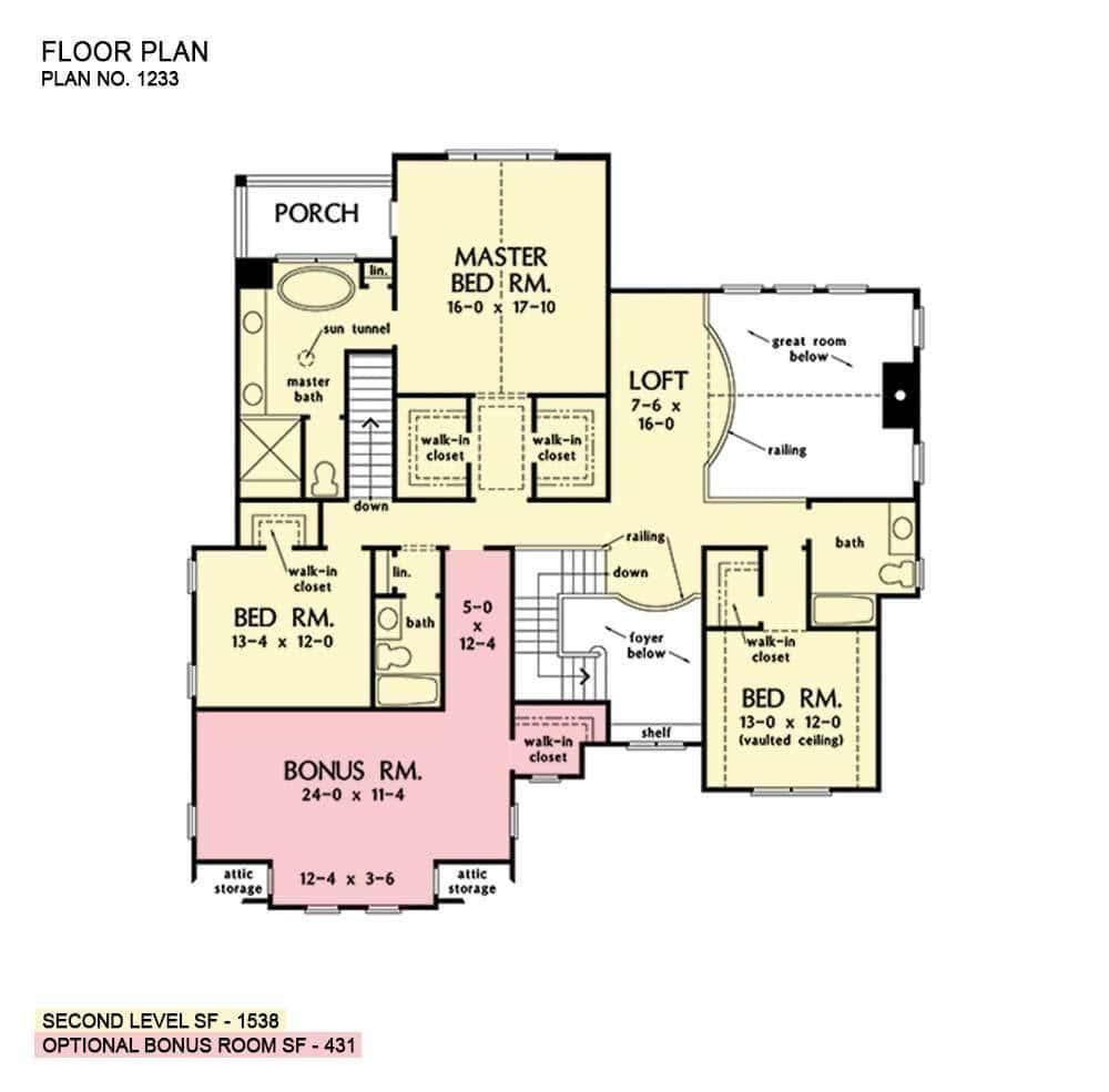 Explore the Spacious Loft and Bonus Room Layout