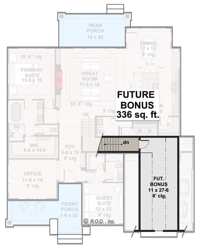 Explore the Versatile Layout with a Future Bonus Room