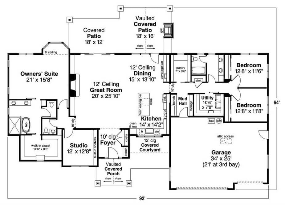 Explore the Spacious Layout with a Vaulted Covered Patio