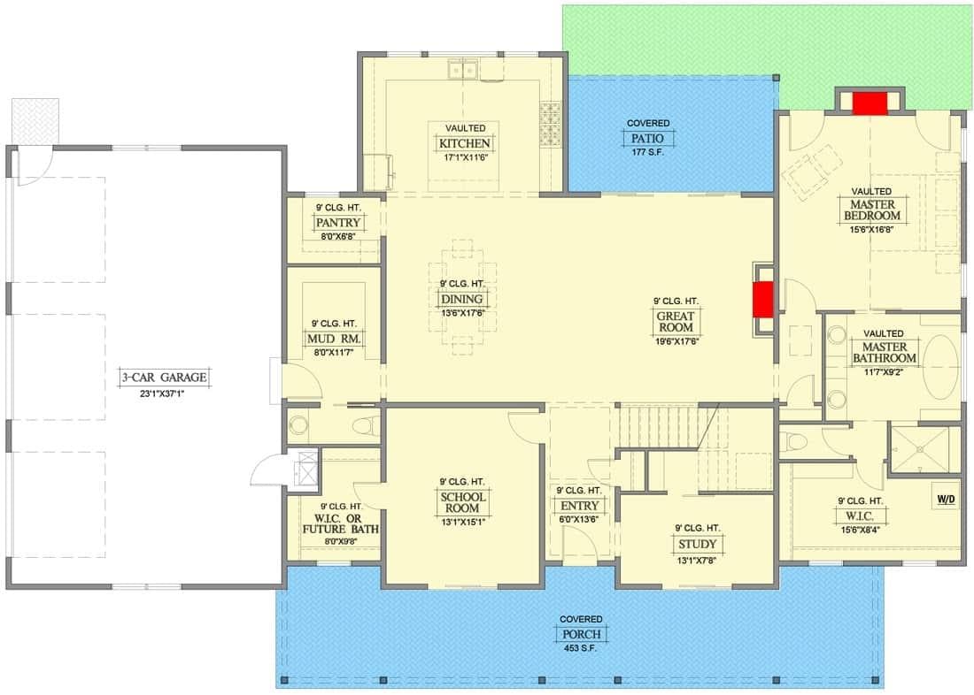 Explore the Spacious Main Floor with Vaulted Ceilings and a 3-Car Garage