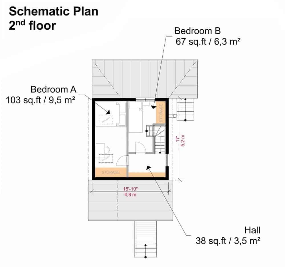 Exploring the Compact and Functional Layout of This 2nd Floor Plan