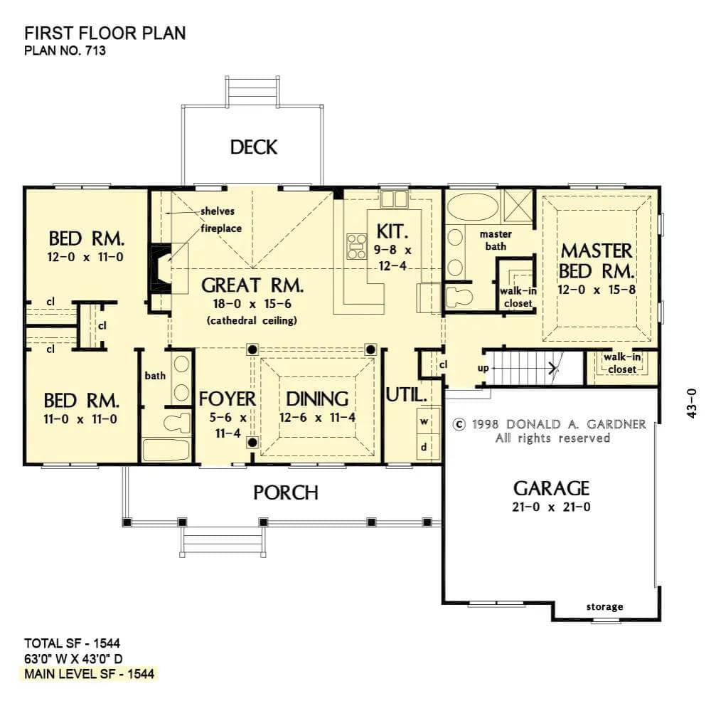 Explore This 1544 sq ft Single-Story Home with a Spacious Great Room