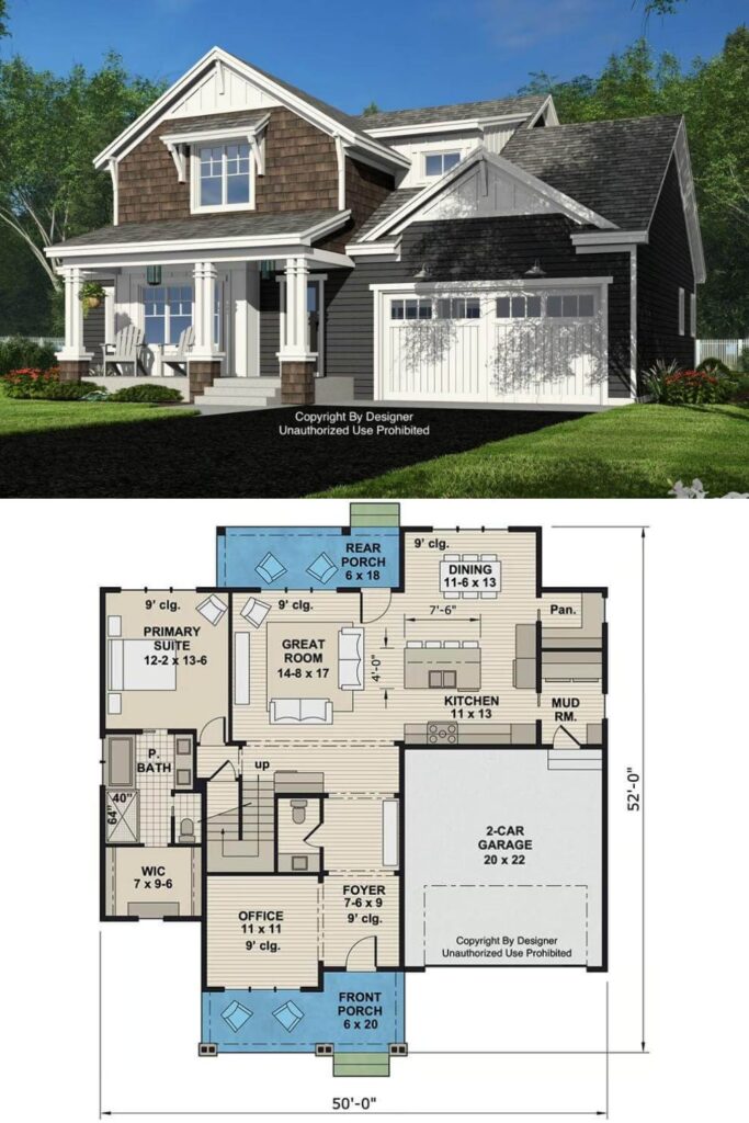 Bungalow-Style Home with 4 Bedrooms and a Loft (Floor Plan) – Home ...