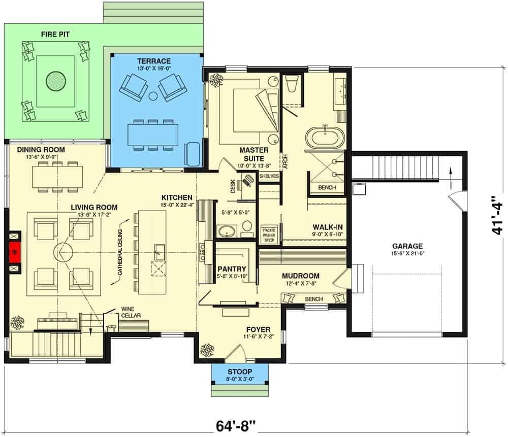 Explore This Efficient Floor Plan with a Cozy Terrace