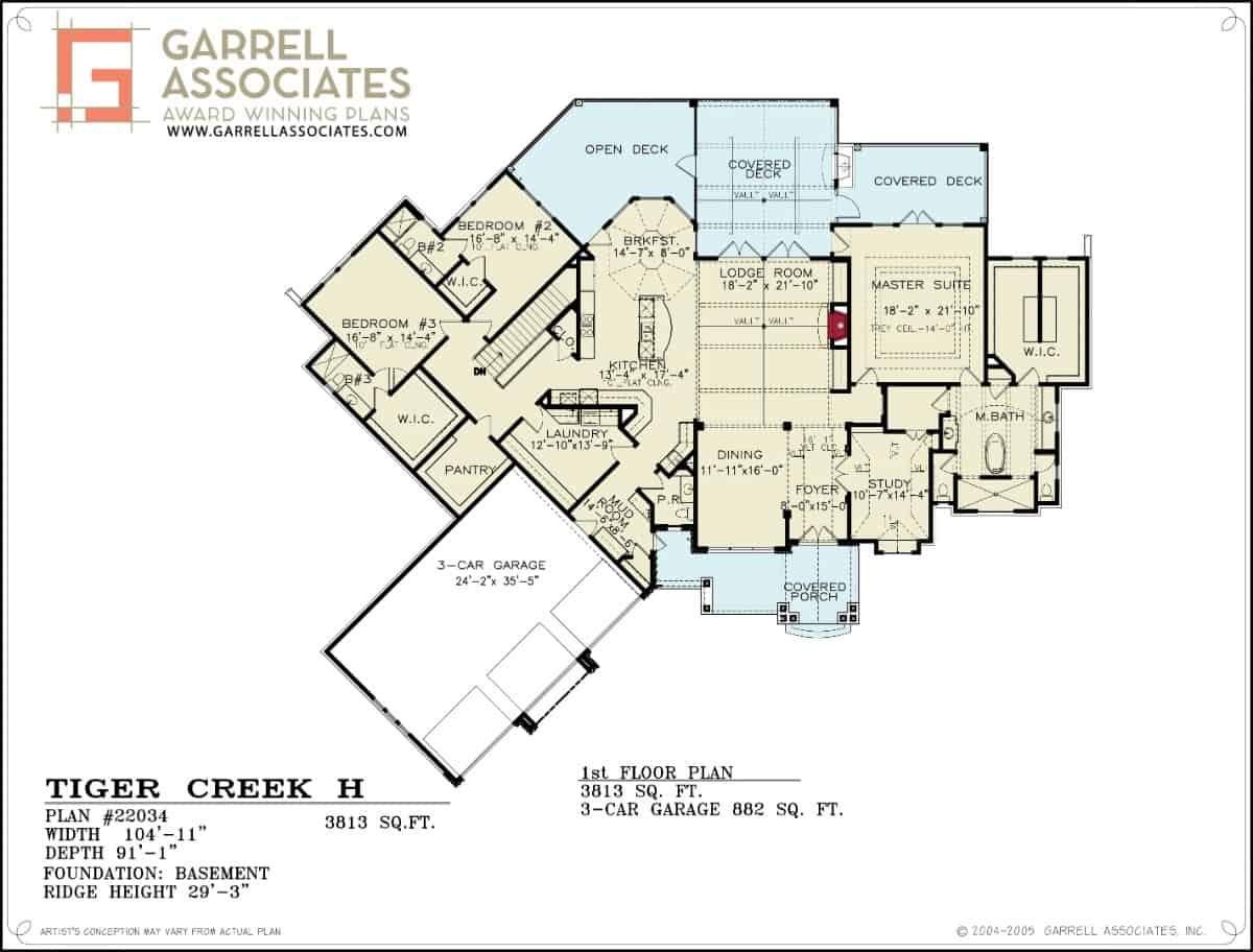 Explore This Expansive 3,813 Sq. Ft. Floor Plan with a Versatile Lodge Room