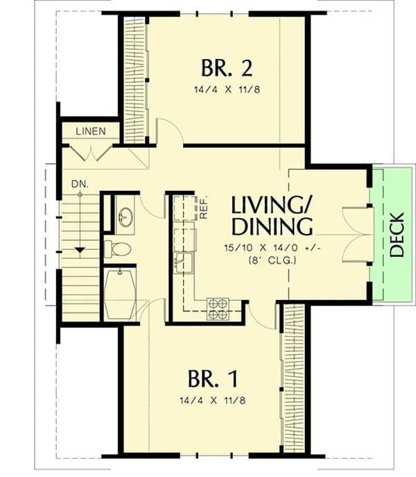 Compact Floor Plan with Efficient Living and Dining Space