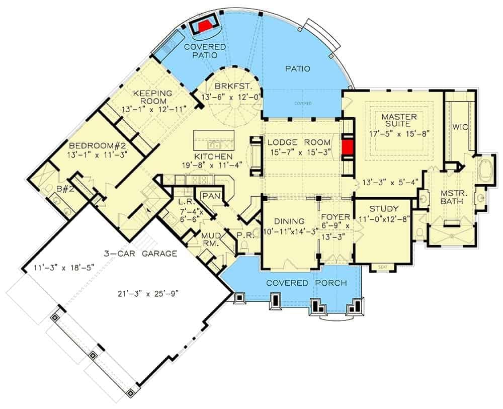 Explore This Unique Floor Plan with a Spacious Lodge Room