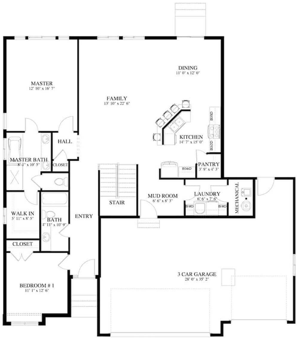 Explore This Thoughtful Floor Plan with a Spacious Family Room