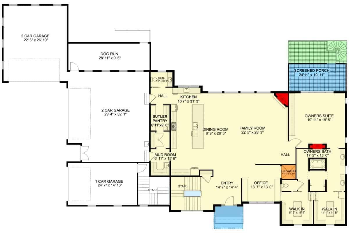 Explore the Spacious Floorplan with Dual Garages and an Expansive Kitchen