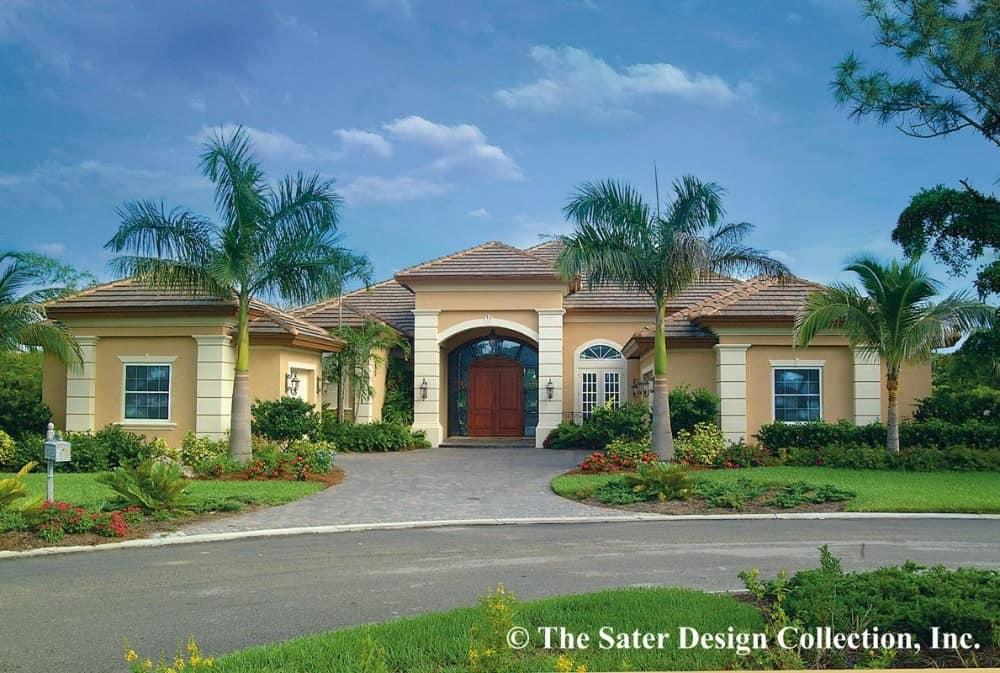 Mediterranean-Style Oasis with Elegant Arched Entryway