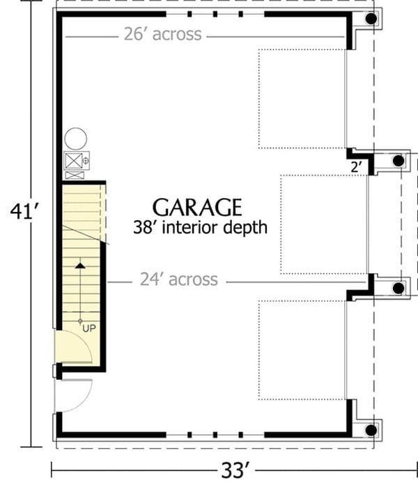 Expansive Three-Car Garage with Thoughtful Layout