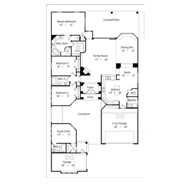 Explore This Thoughtfully Designed Floor Plan with a Courtyard Centerpiece