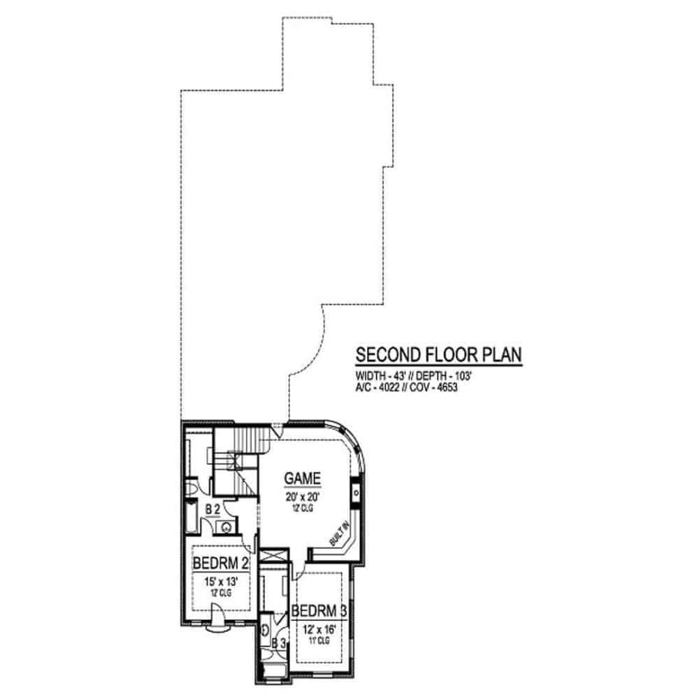 Explore the Versatile Second Floor Layout with a Spacious Game Room