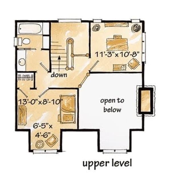 Explore the Upper Level with Its Open-to-Below Design