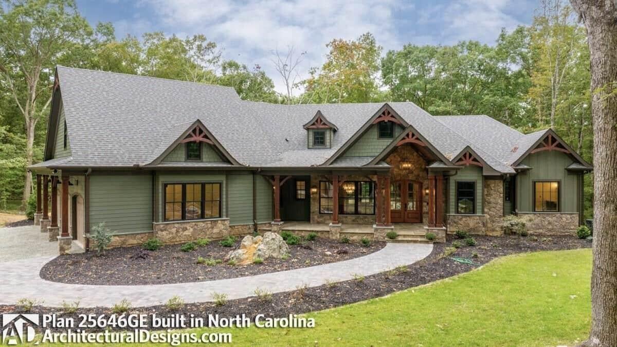 Explore This Craftsman Gem with Bold Wooden Accents
