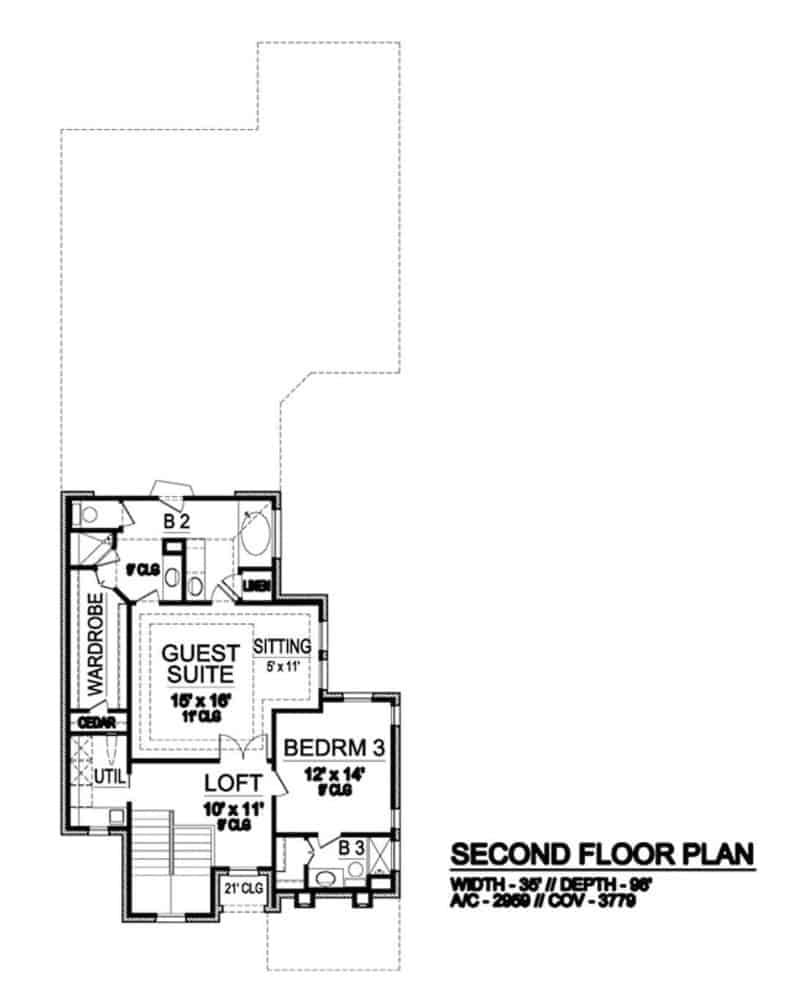 Discover the Spacious Layout of This Second Floor Plan