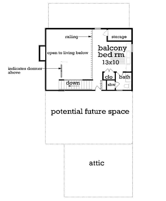 Explore the Upper-Level Layout with Balcony Bedroom and Future Space