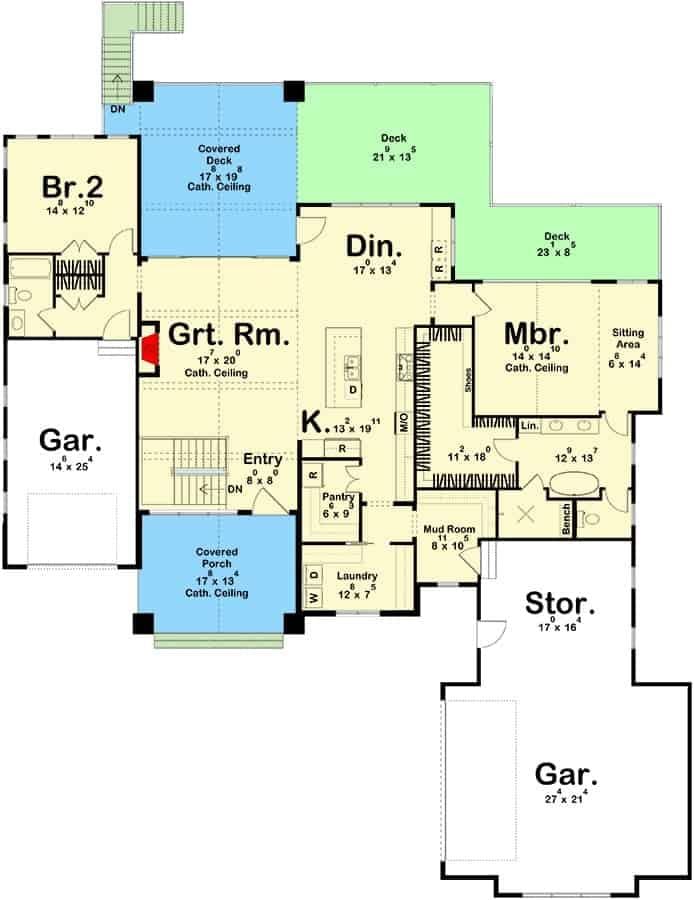 Explore the Expansive Great Room with Cathedral Ceiling
