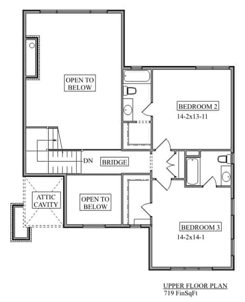 Explore the Upper Floor with Its Unique Bridge Feature