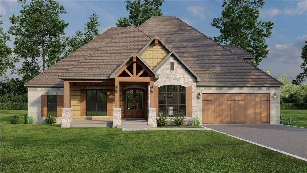 Charming Front Porch with Timber Accents