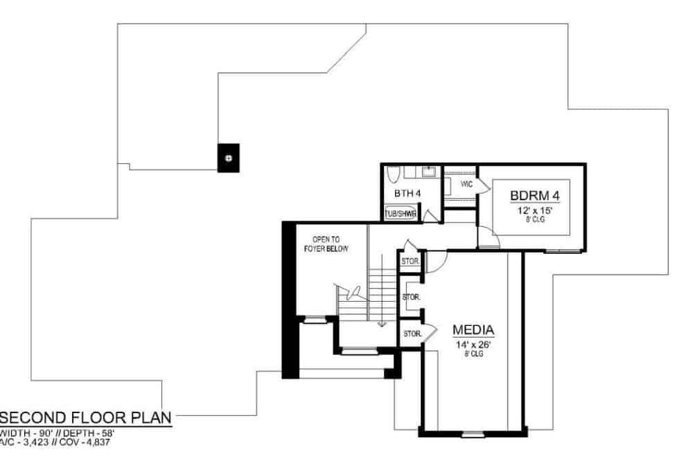 Explore the Versatile Second Floor Plan with Media Room and Guest Suite