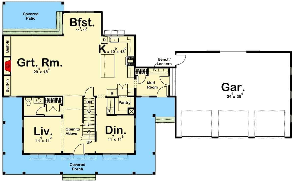 Explore the Spacious Great Room with Adjacent Covered Patio