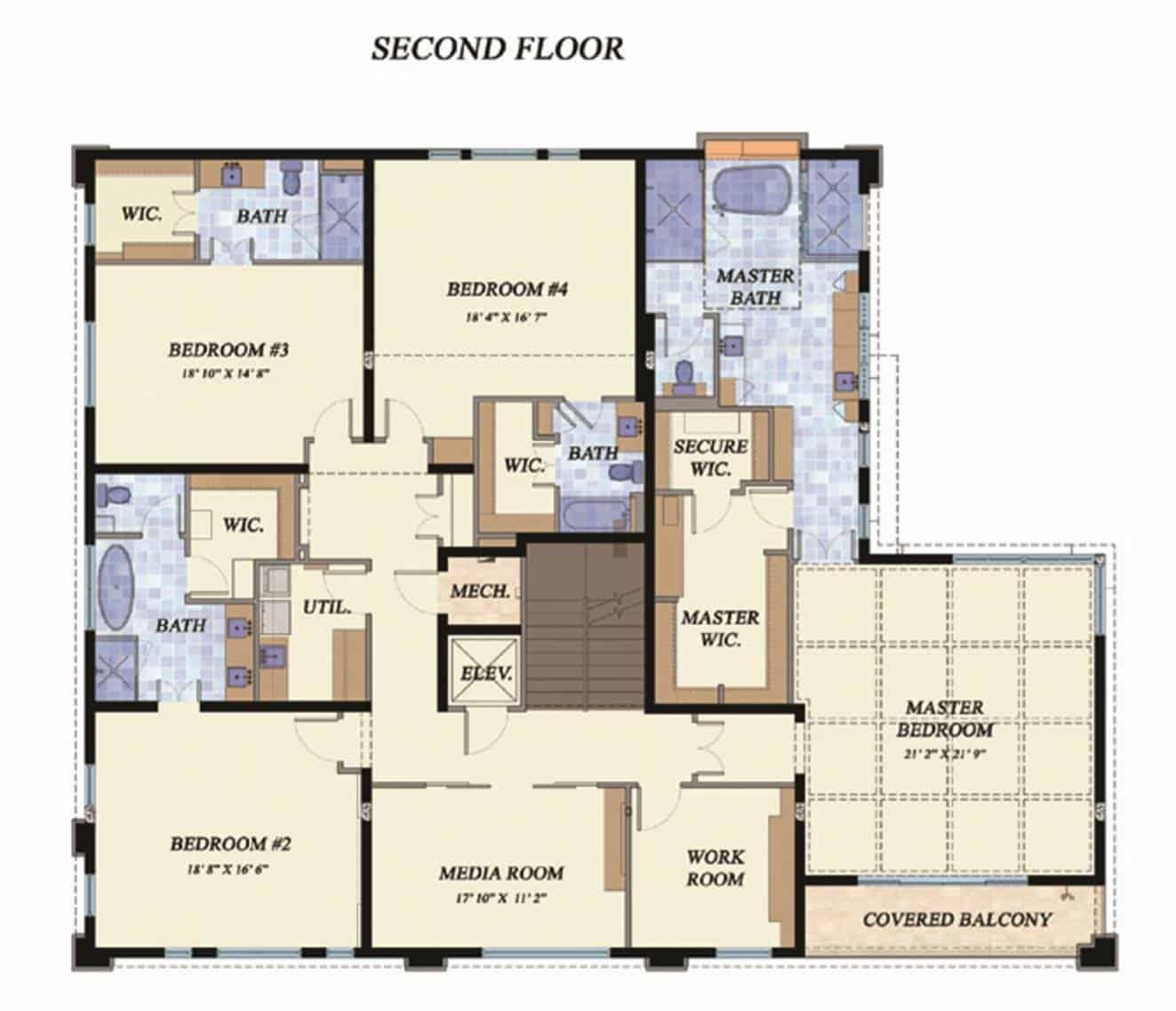 Explore the Versatile Layout of This Second Floor Plan