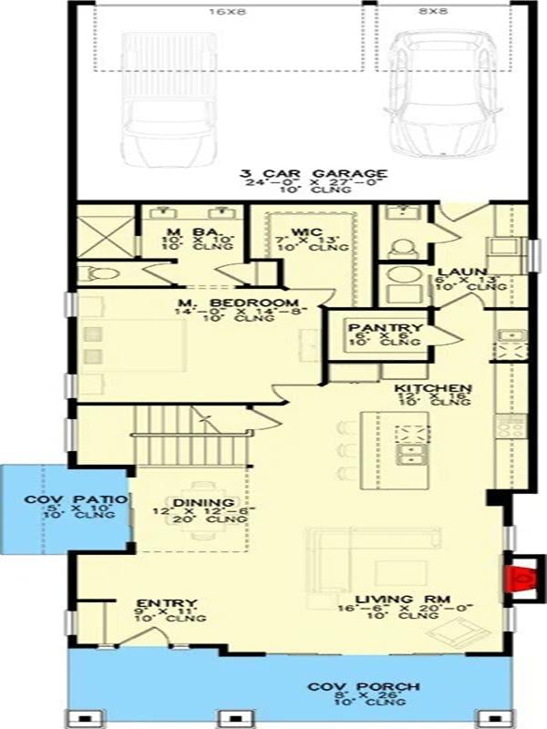 Smart Layout with Three-Car Garage and Spacious Kitchen Island
