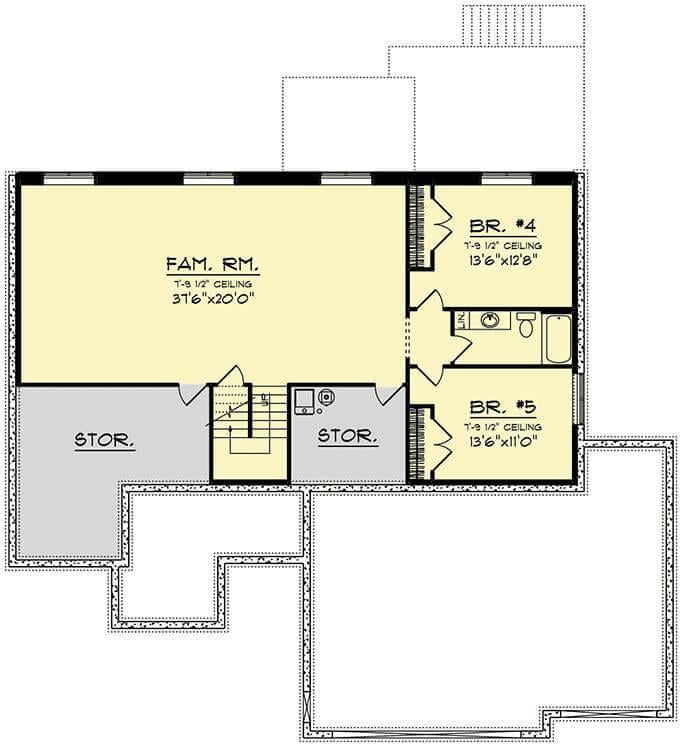 Upper Floor Layout Featuring a Spacious Family Room