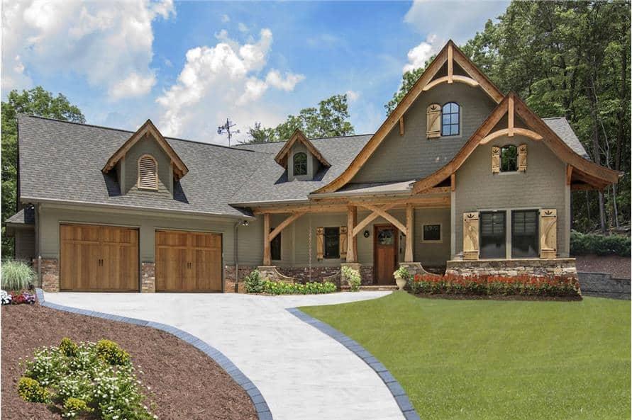 Rustic Charm with Timber Details and Stone Accents
