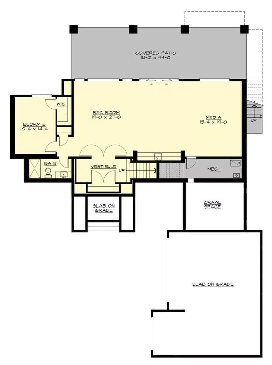 Explore the Spacious Rec Room Leading to a Covered Patio