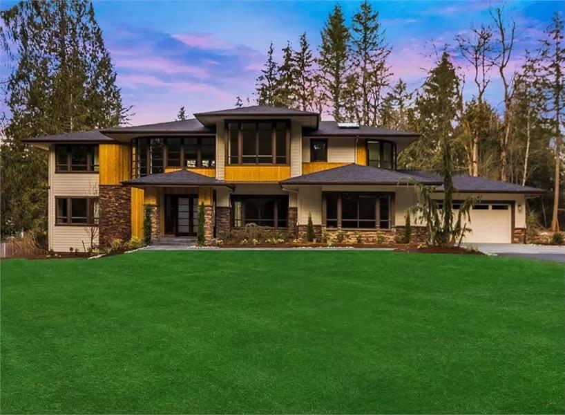 Modern Two-Story Home with Striking Stone Accents