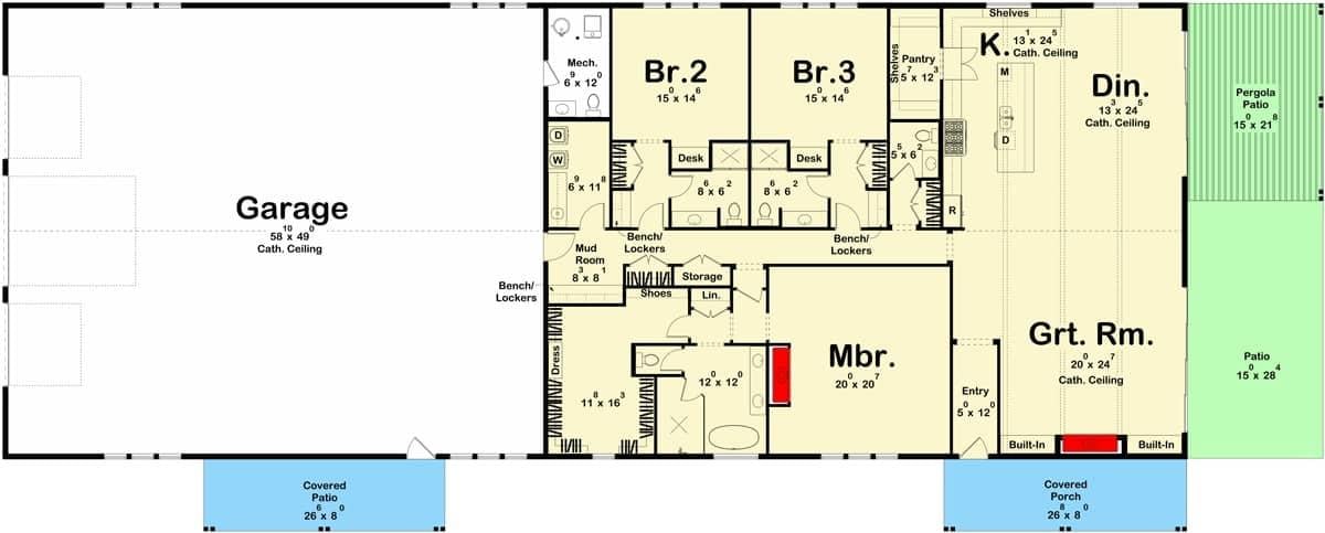 Spacious Floor Plan Featuring an Expansive Garage and Open Living Areas