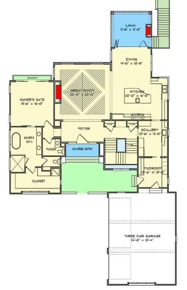 Explore This Spacious Floor Plan with a Three-Car Garage