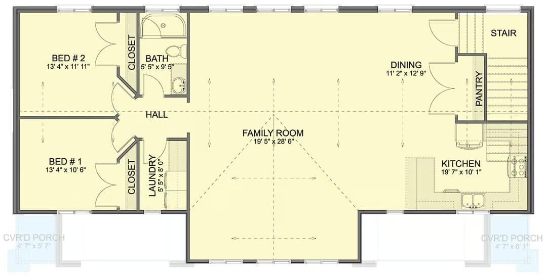 Explore This Open-Concept Family Room with Adjacent Kitchen