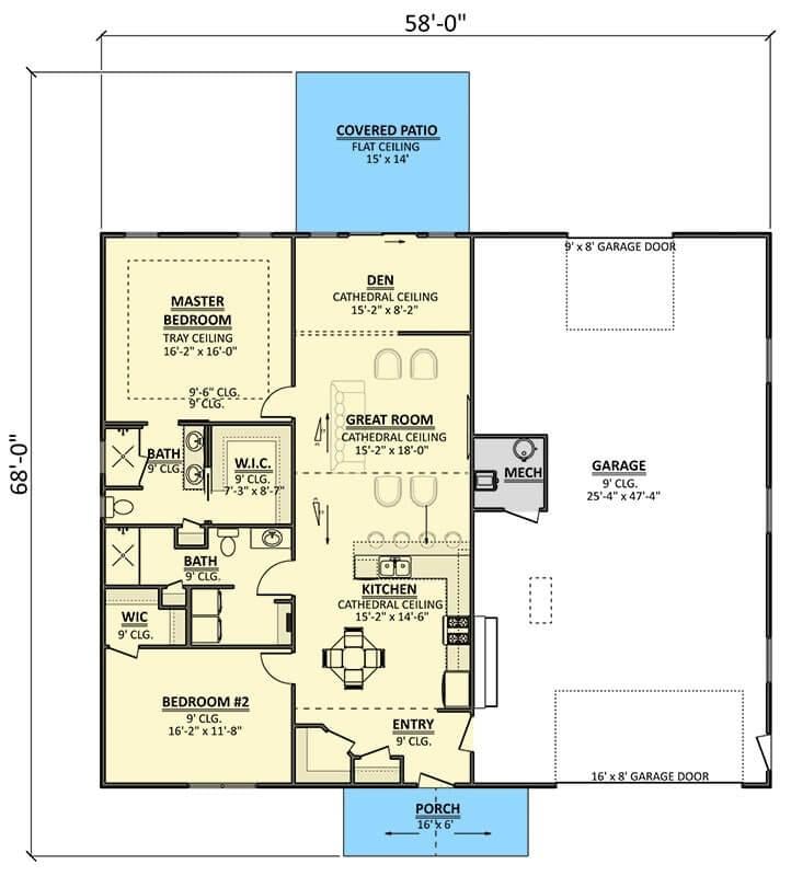 Explore This Thoughtfully Designed Floor Plan with Cathedral Ceilings