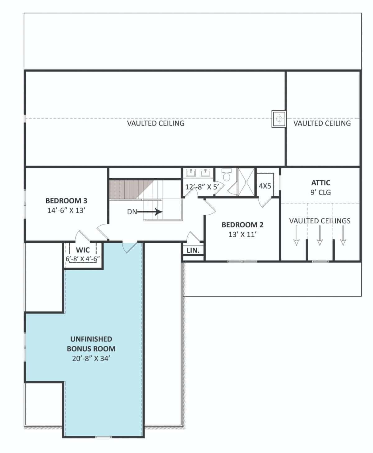 Explore the Unfinished Bonus Room in This Thoughtful Layout