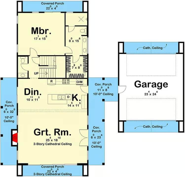 Explore the Open Layout with Two-Story Cathedral Ceiling