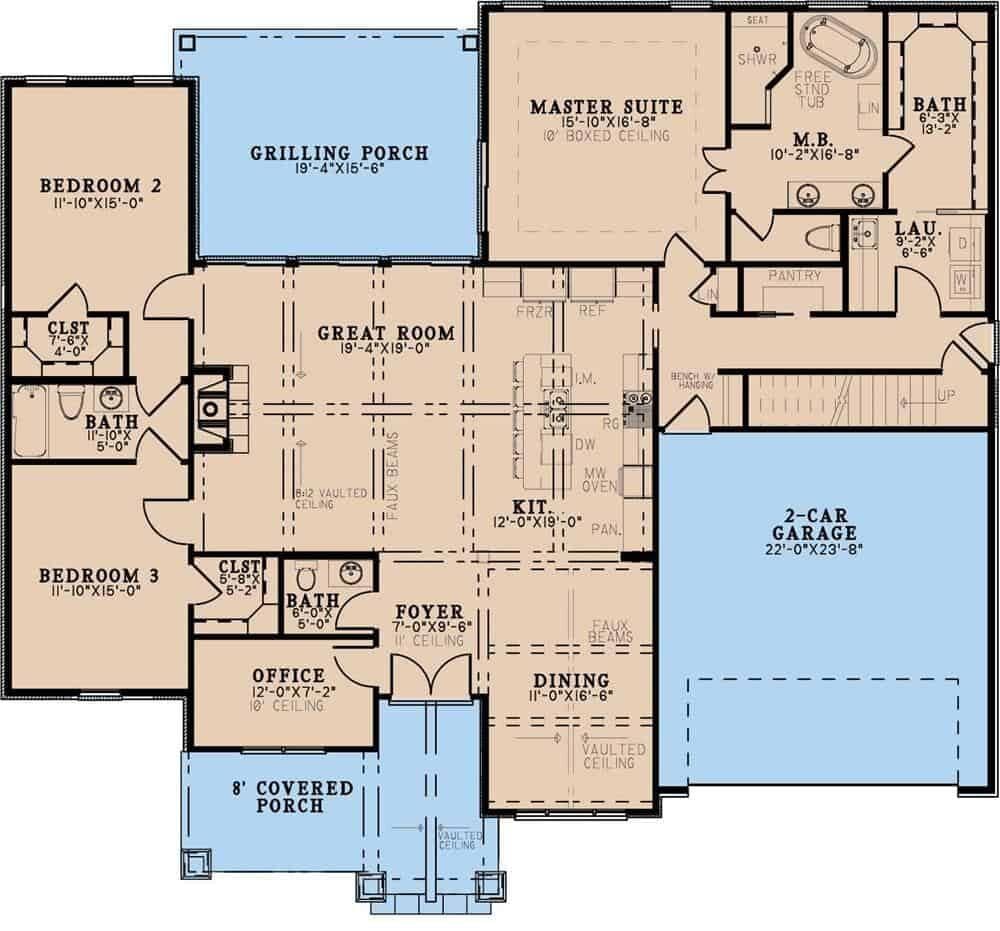 Explore the Spacious Layout with a Grilling Porch and Office